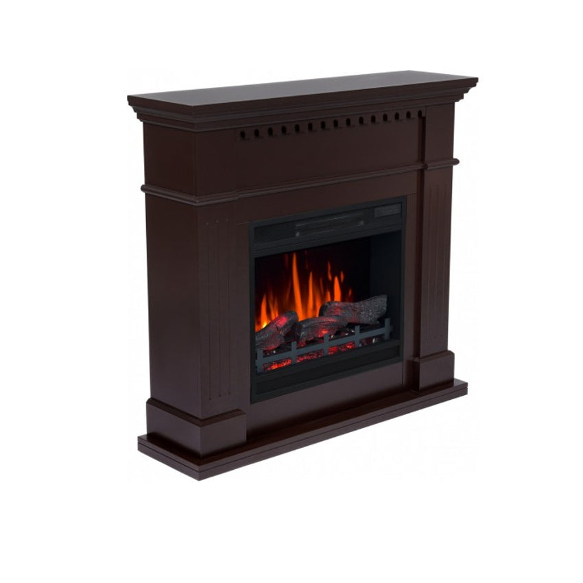 Aflamo LED Standkamin Vilano Walnuss mit Einsatz LED 60 3D