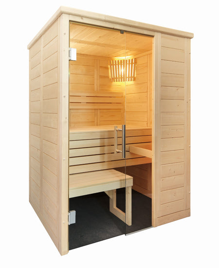 Sentiotec Sauna Set Alaska Mini mit Saunaofen Mini Corner inkl. Steuerung | klimaworld.com