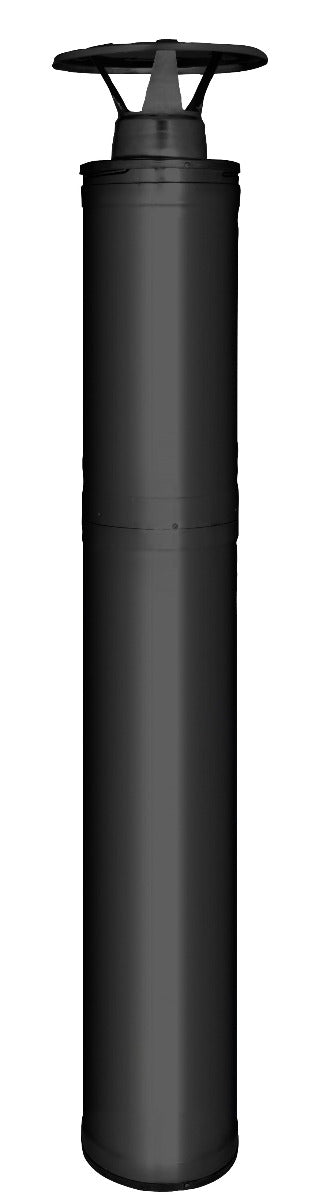 Sentiotec Edelstahlschornstein 1500 Schwarz | klimaworld.com