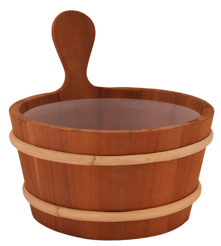 Sentiotec Holzeimer 4 Liter inkl. Plastikeinsatz | Red Cedar| klimaworld.com