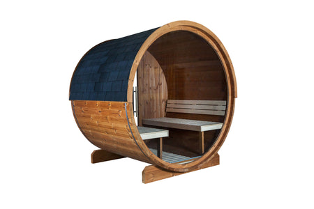 Sentiotec Sauna Set Kaski 180 View mit Saunaofen Viking Combi und Steuerung K3-Next | klimaworld.com