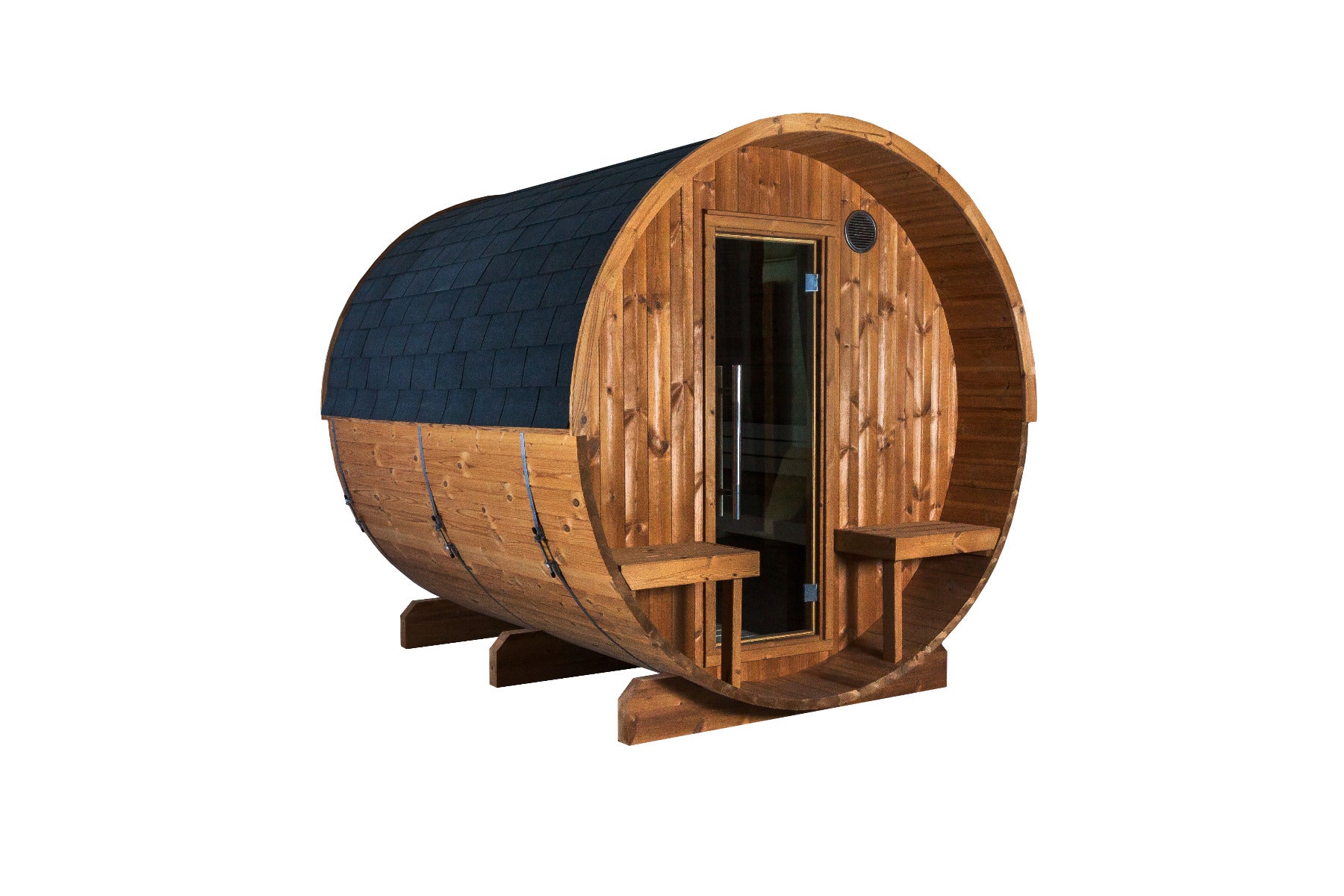 Sentiotec Sauna Set Kaski 240 View mit Saunaofen Nordex Next inkl. Steuerung | klimaworld.com
