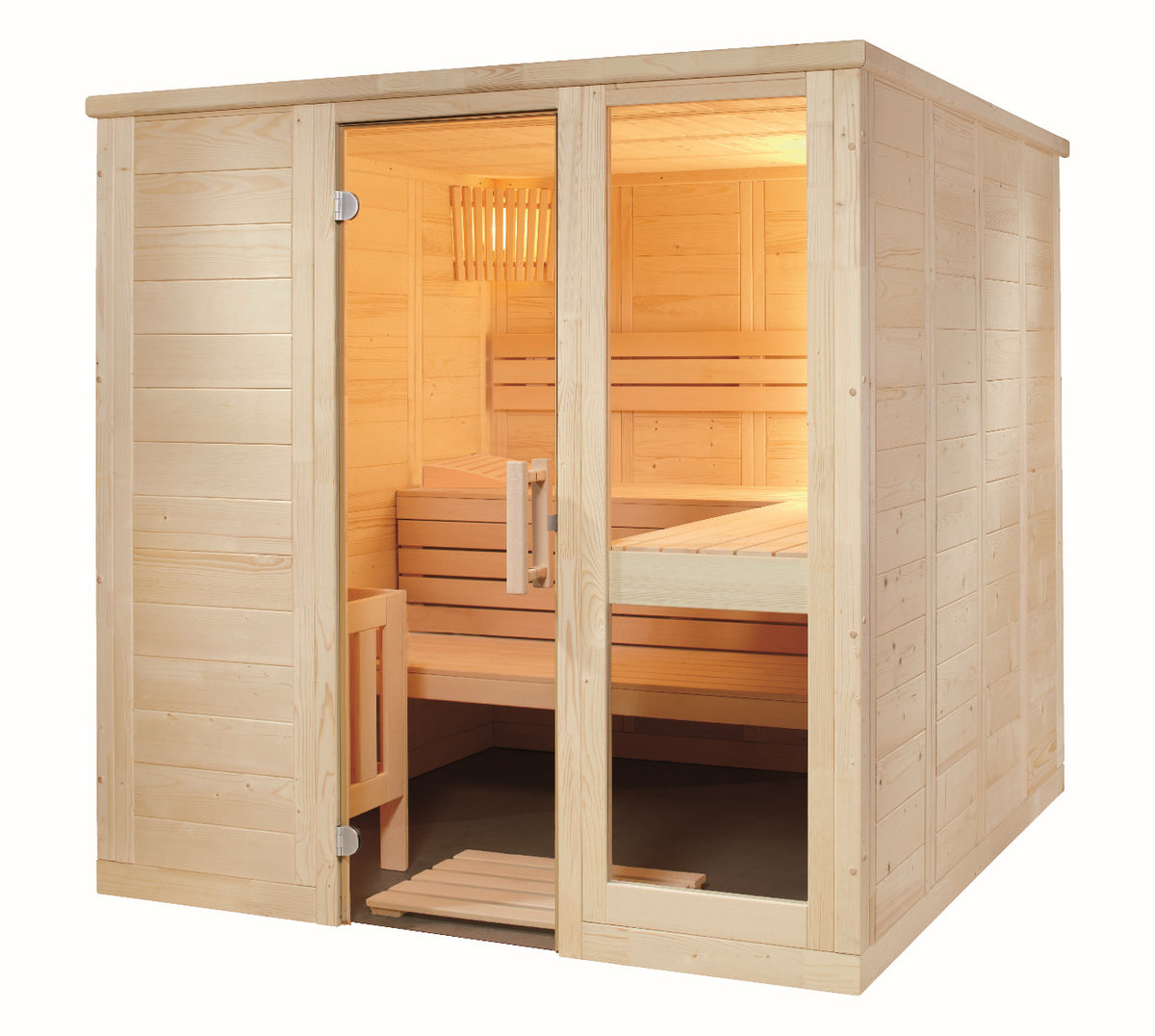 Sentiotec Sauna Set Komfort Large mit Saunaofen Scandia Next und Steuerung K2-Next | klimaworld.com