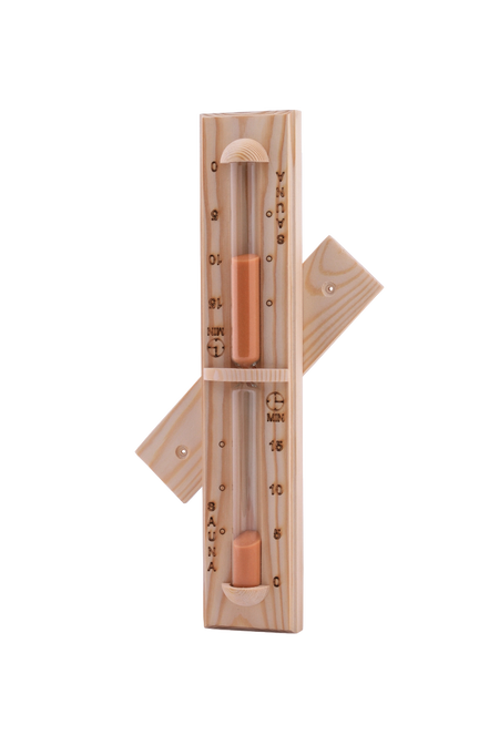 Sentiotec Sanduhr mit orangefarbenem Sand | Nadelholz | klimaworld.com