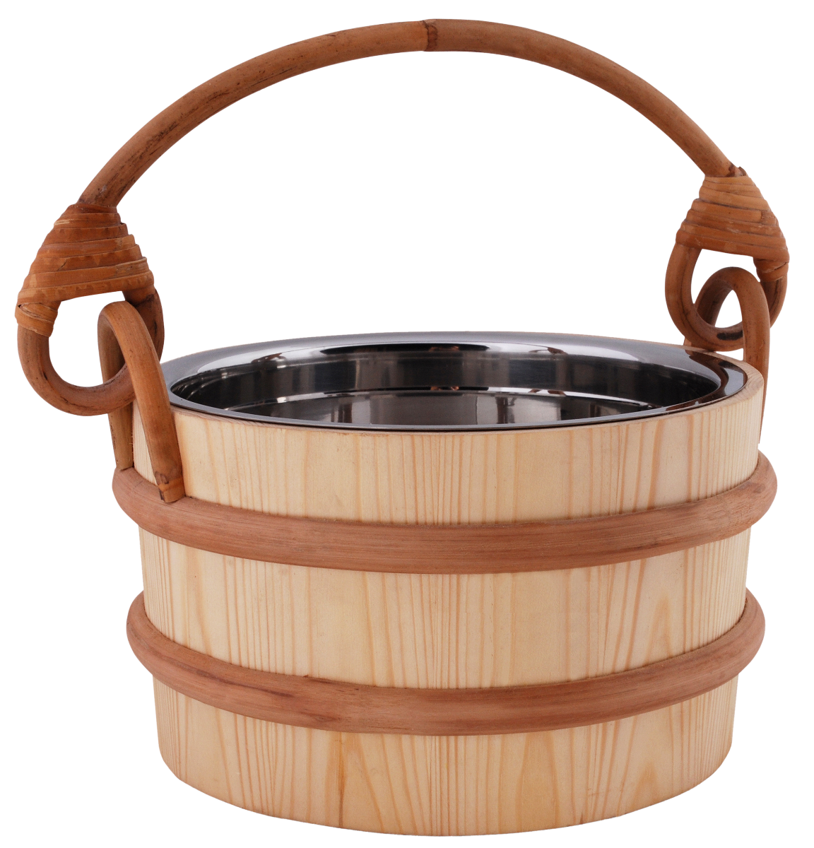 Sentiotec Saunakübel mit Edelstahleinsatz, 3 Liter