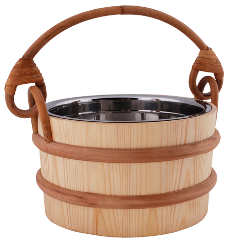 Sentiotec Saunakübel mit Edelstahleinsatz, 3 Liter