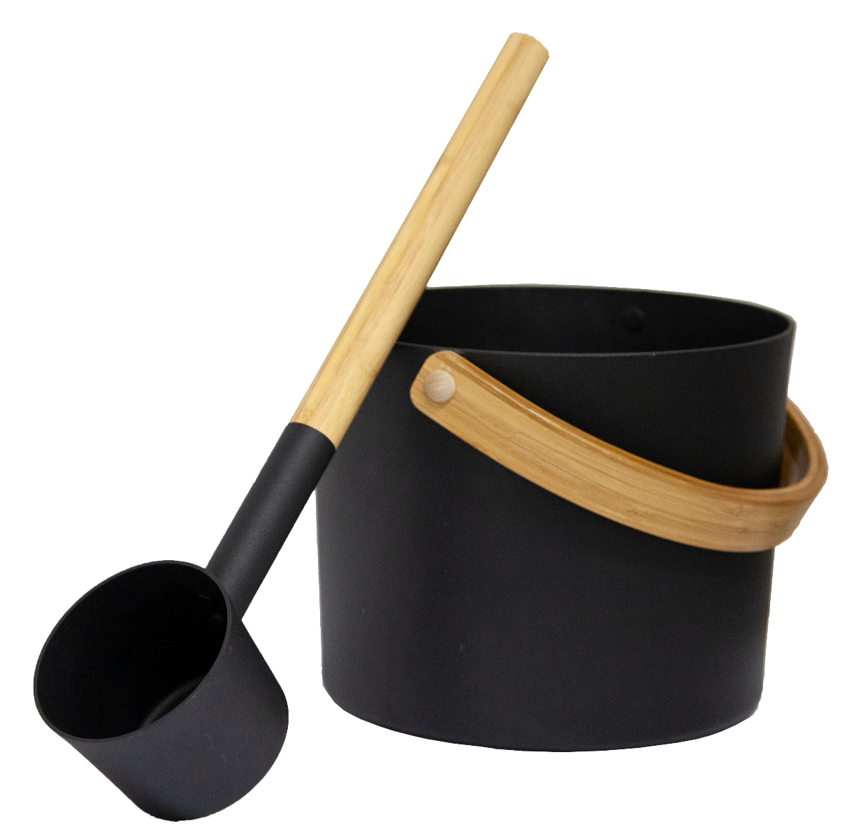 Sentiotec Saunazubehör-Set in Schwarz