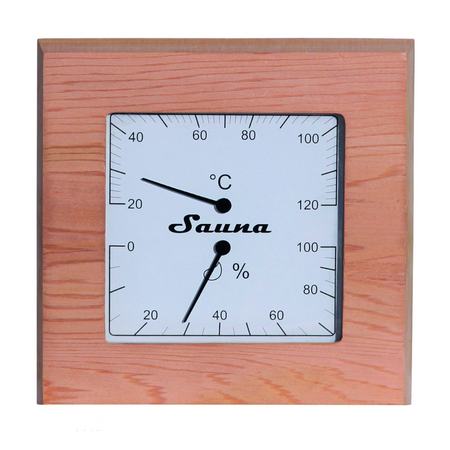 Sentiotec Thermo-Hygrometer Quadrat, Red Cedar | Klimaworld.com