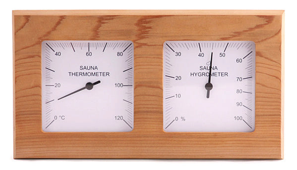 Sentiotec Thermo-Hygrometer, Quadrat geteilt | Red Cedar | klimaworld.com