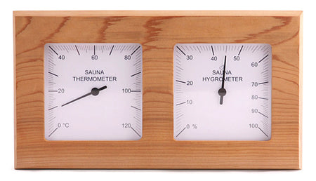 Sentiotec Thermo-Hygrometer, Quadrat geteilt | Red Cedar | klimaworld.com