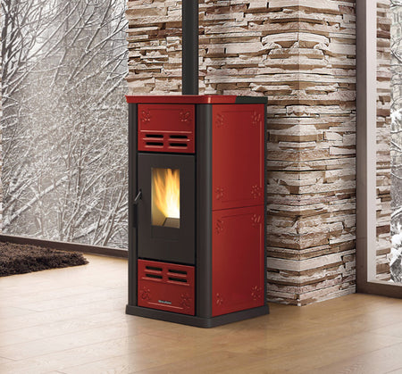 Extraflame Serafina Lux Evo in rot Ambientebild