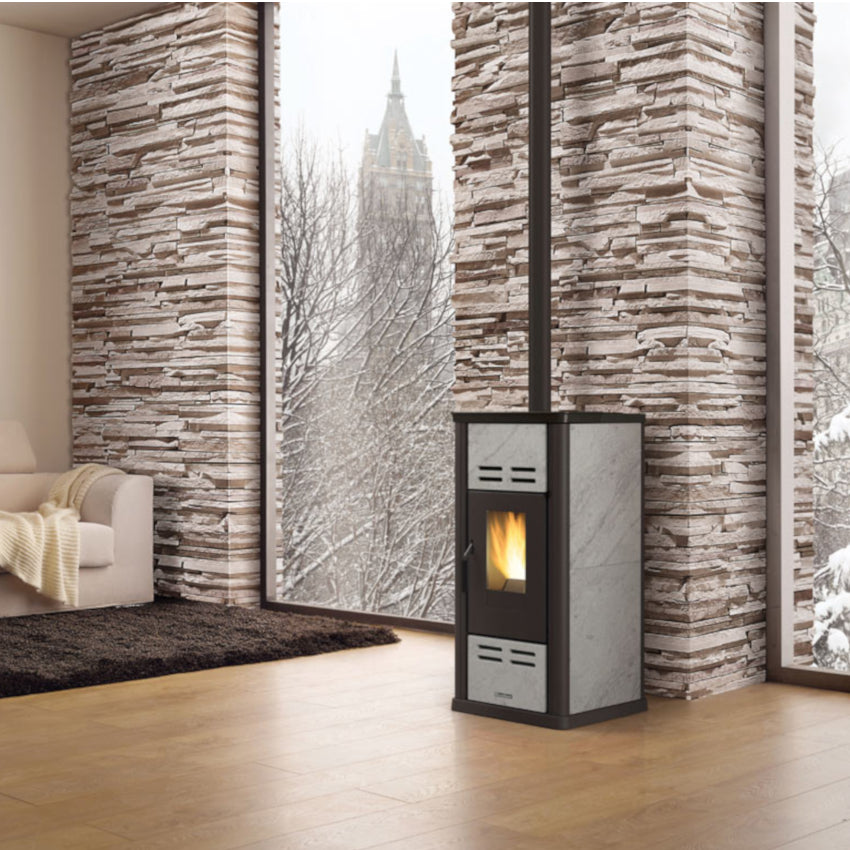 Extraflame Pelletofen Serafina Petra Evo Naturstein Ambientebild