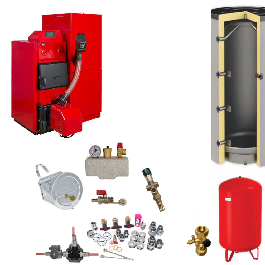 ThermoFlux Pelletkessel HKK 30-BioFlux 35 Plus Komplettset 2 | Klimaworld