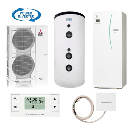 Mitsubishi | Heizungs-Set 307 | Split | Speichermodul | 12,0 kW