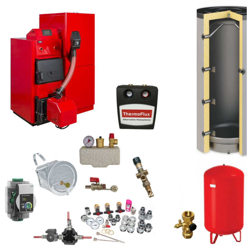 ThermoFlux Pelletkessel HKK 30-BioFlux 35 Plus Komplettset 3 | Klimaworld