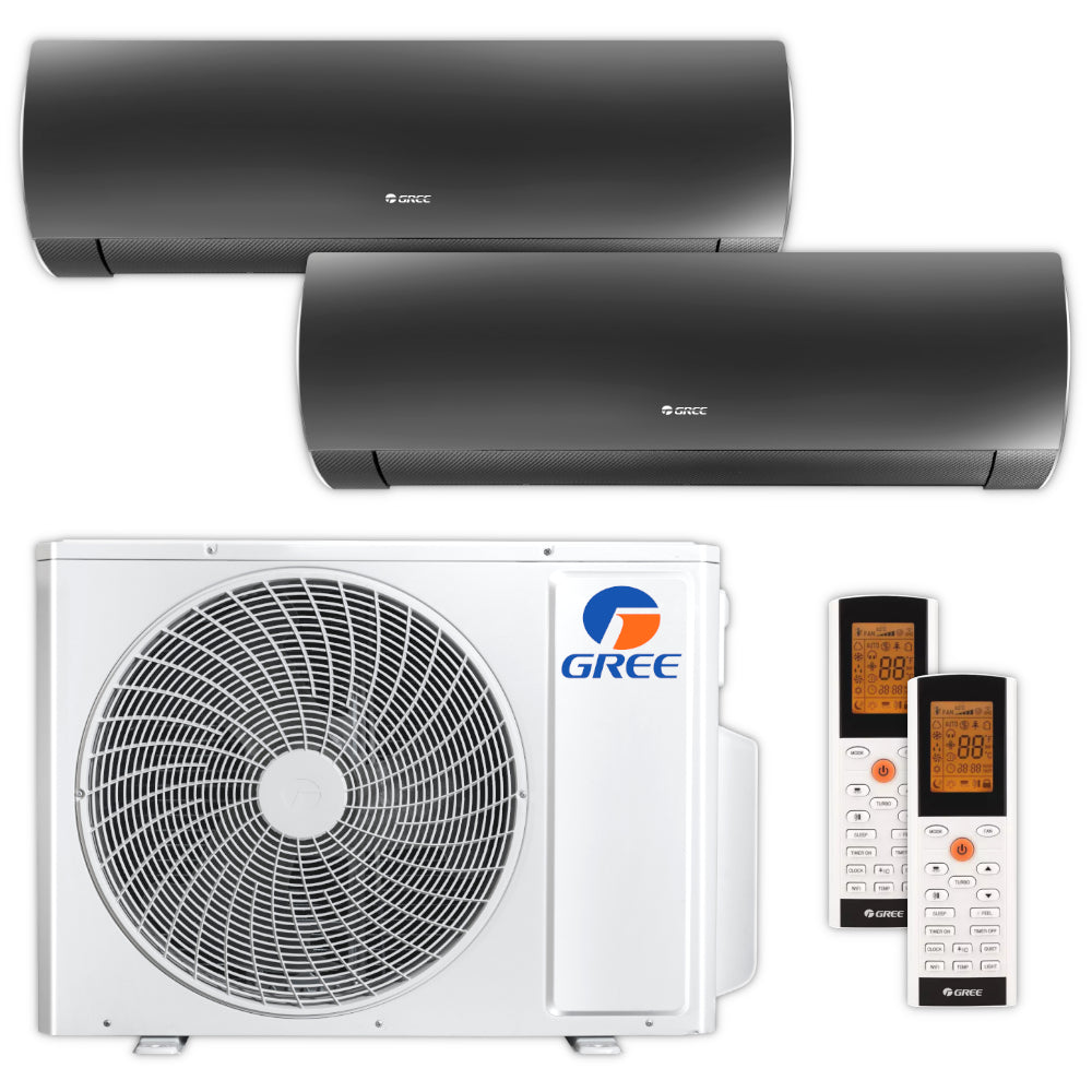 GREE | Multisplit-Klimaanlage FAIRY BLACK | 3,5 kW + 3,5 kW