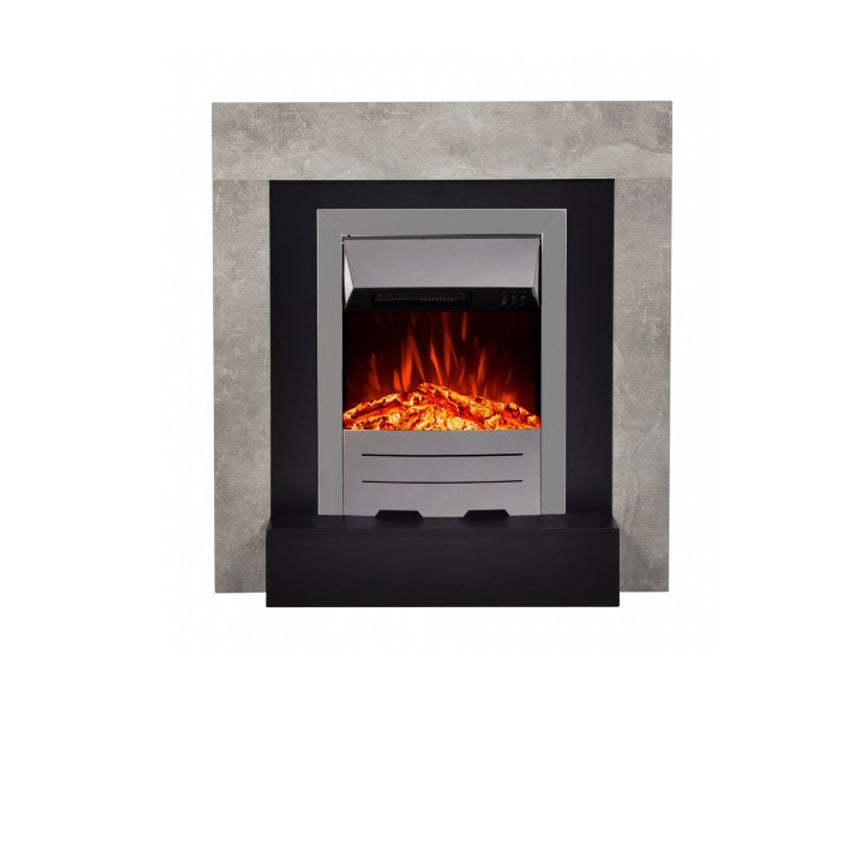 Aflamo LED Elektrokamin Standkamin Simple Beton mit Einsatz Dexter | klimaworld.com