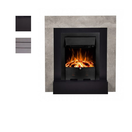 Aflamo LED Elektrokamin Standkamin Simple Beton mit Einsatz Dexter | klimaworld.com