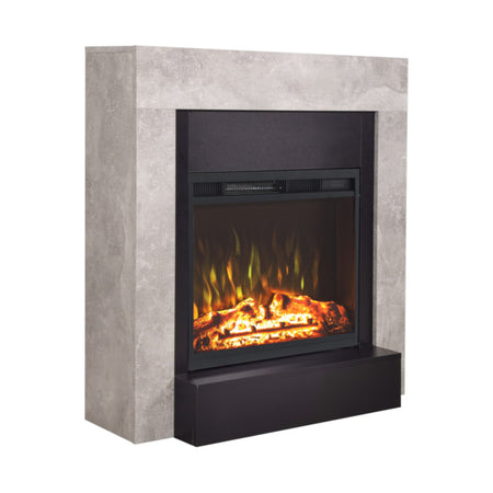 Aflamo Elektrokamin Simple Beton mit LED 60, seitlich | klimaworld.com