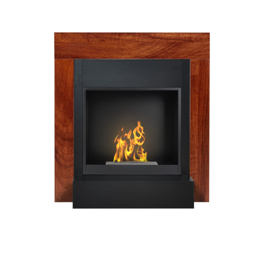 Aflamo Bio-Kamin Simple mit Einsatz Bio 60, Walnuss | klimaworld.com