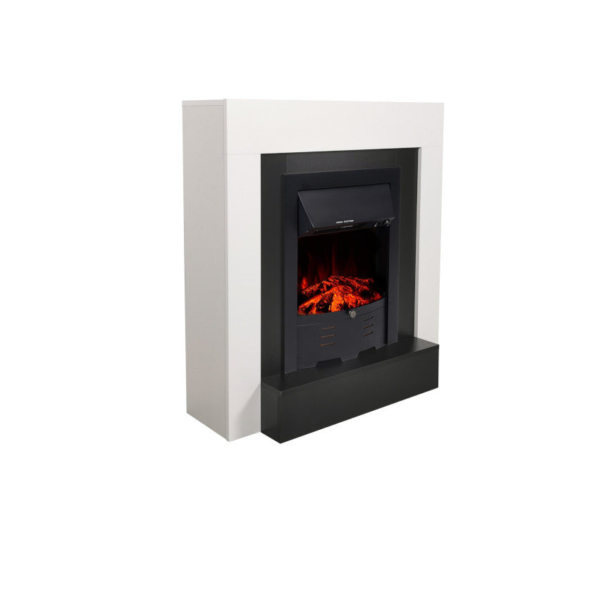 Aflamo Elektrokamin Simple weiss, seitlich | klimaworld.com