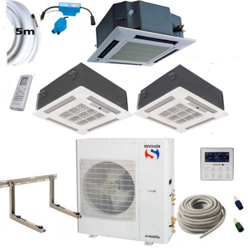 Klimaanlage Komplettset Multisplit Sinclair Deckenkassette 1x3,5kW+1x4,5kW+1x7,1kW