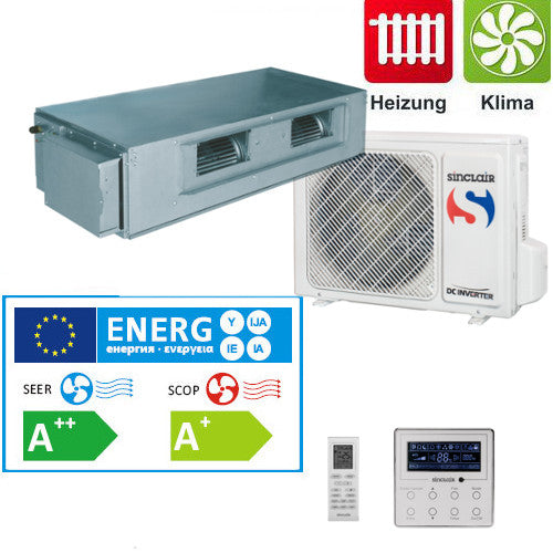 Sinclair Kanalklimagerät DC-Inverter Klimaanlage UNI Baureihe 7kW