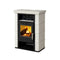 Thorma Kaminofen | BORGHOLM black/TOP Keramik | Elfenbein | 7 kW