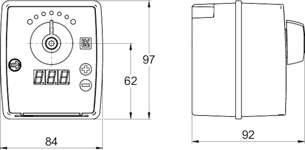 LK Armatur LK 100 SmartComfort CT Maßzeichnung