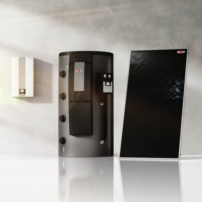 WOLF | Hybridheizung | Gasbrennwert-Heiztherme + Solar