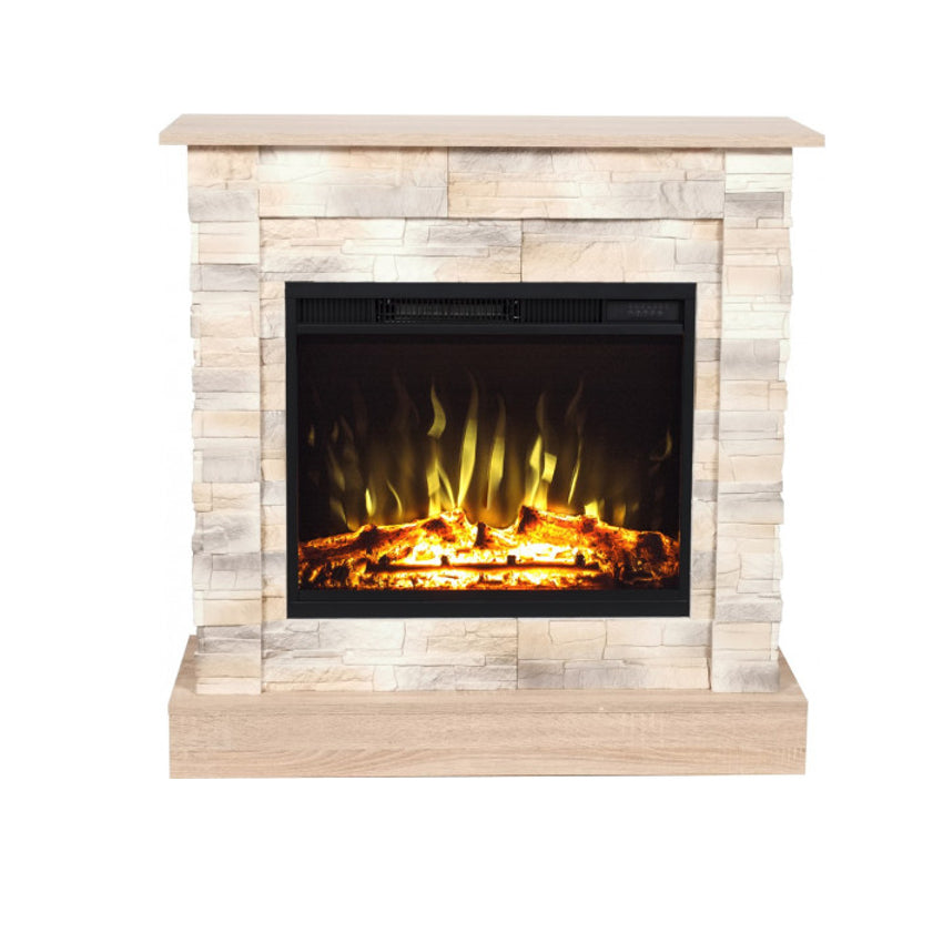 Aflamo LED Standkamin | Vigo Stone Desert/sonoma