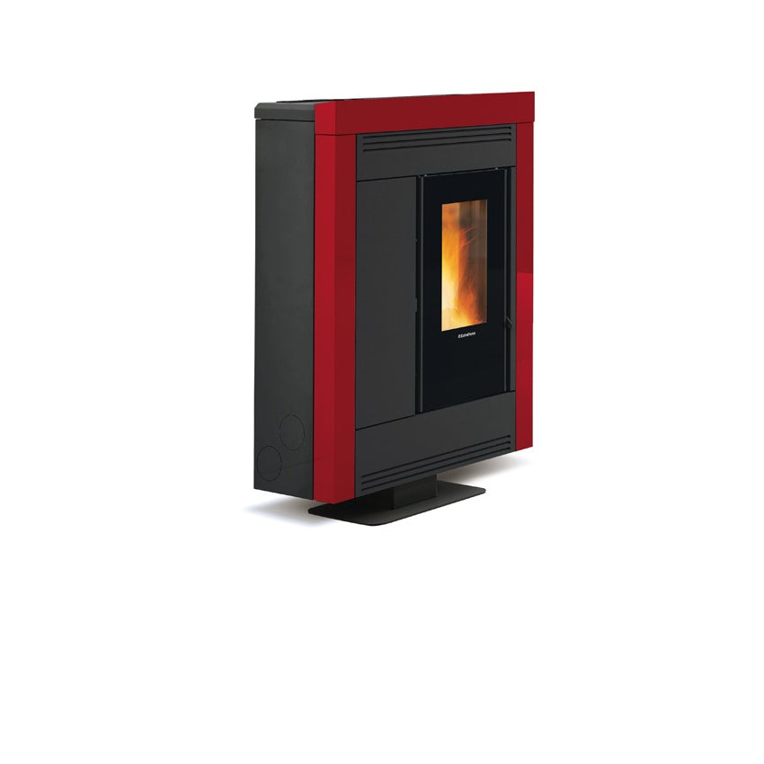 Extraflame Pelletofen Souvenir Steel Evo in bordeaux