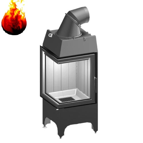 Spartherm Kamineinsatz Brennzelle Mini 2L-4S Linear 4s, Eckscheibe