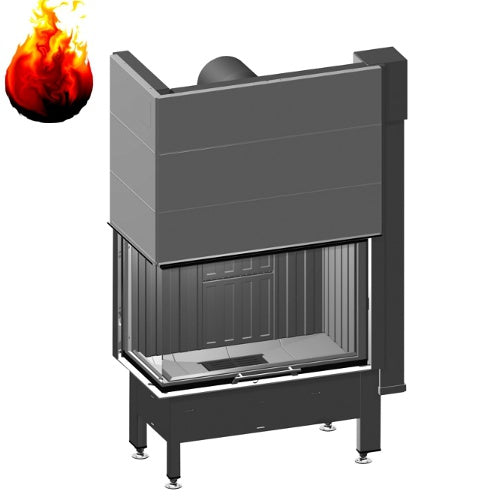 Spartherm Kamineinsatz Brennzelle Varia 2Lh-80h-4S Linear 4s, Eckscheibe