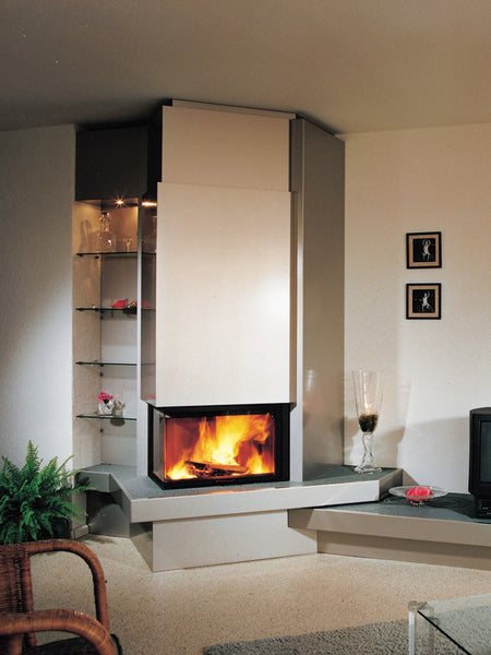 Spartherm Kamineinsatz Brennzelle Varia 2L Prestige, Eckscheibe Beispieleinbau