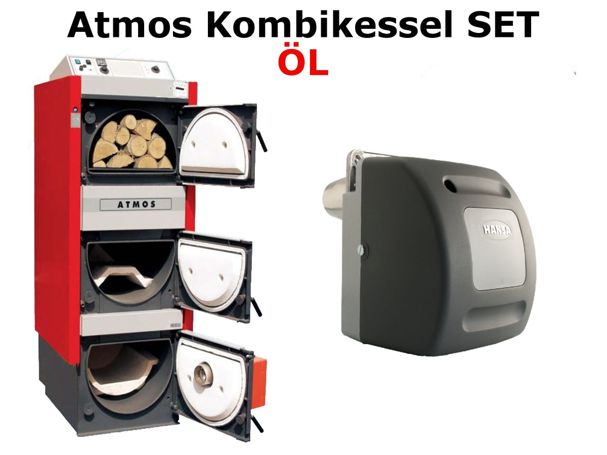 Öl Holzvergaser Atmos DC 32 SPL 35 KW Kombikessel mit Ölbrenner