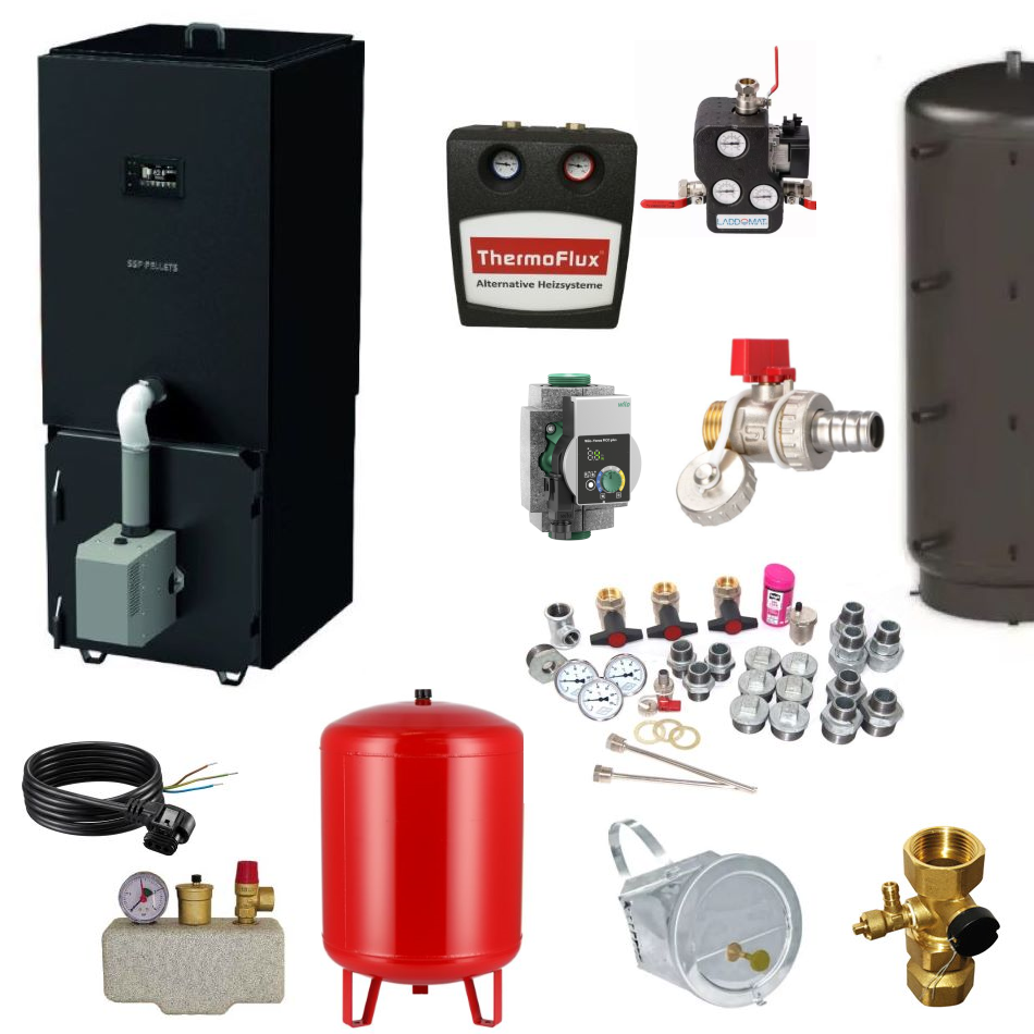 Santer Solar Pelletkessel SSP Pellets Komplettset 3