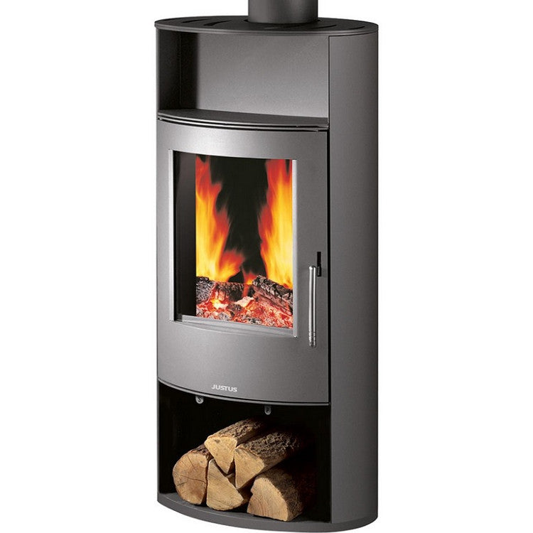 Justus | Kaminofen | Island 7 | Stahl Gussgrau  | 6,5 kW ➩ Klimaworld