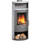 Justus | Kaminofen | Island 5  | Stahl Gussgrau | Speckstein | 5,0 kW