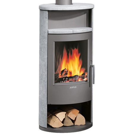 Justus | Kaminofen | Island 7 | Stahl Gussgrau | 6,5 kW ➩ Klimaworld