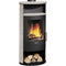 Justus | Kamin | Island 5  | Stahl Schwarz | Keramik Freddo | 5,0 kW