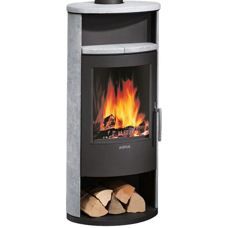 Justus | Kamin | Island 5 | Speckstein | Stahl Schwarz ➩ Klimaworld