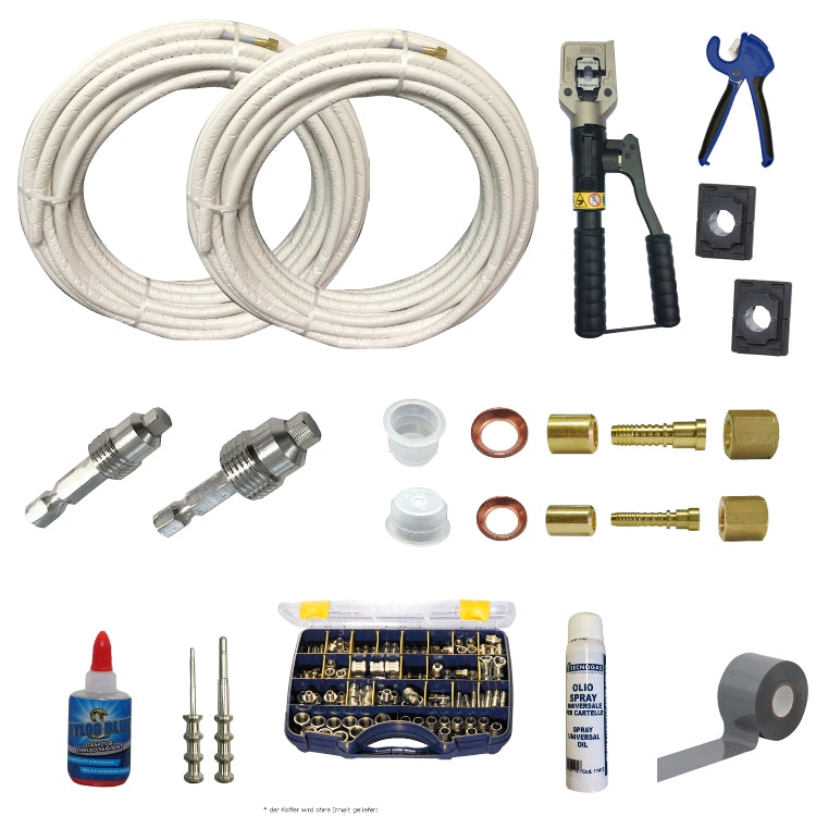 FLEX-TUBE Starter Kit  1/4'' 3/8'' mit hydraulischer Presszange