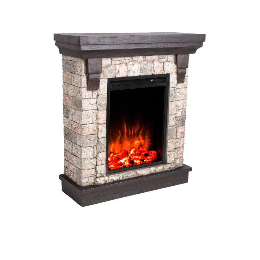 Aflamo LED Elektrokamin, Stones mit LED 50, seitlich | klimaworld.com