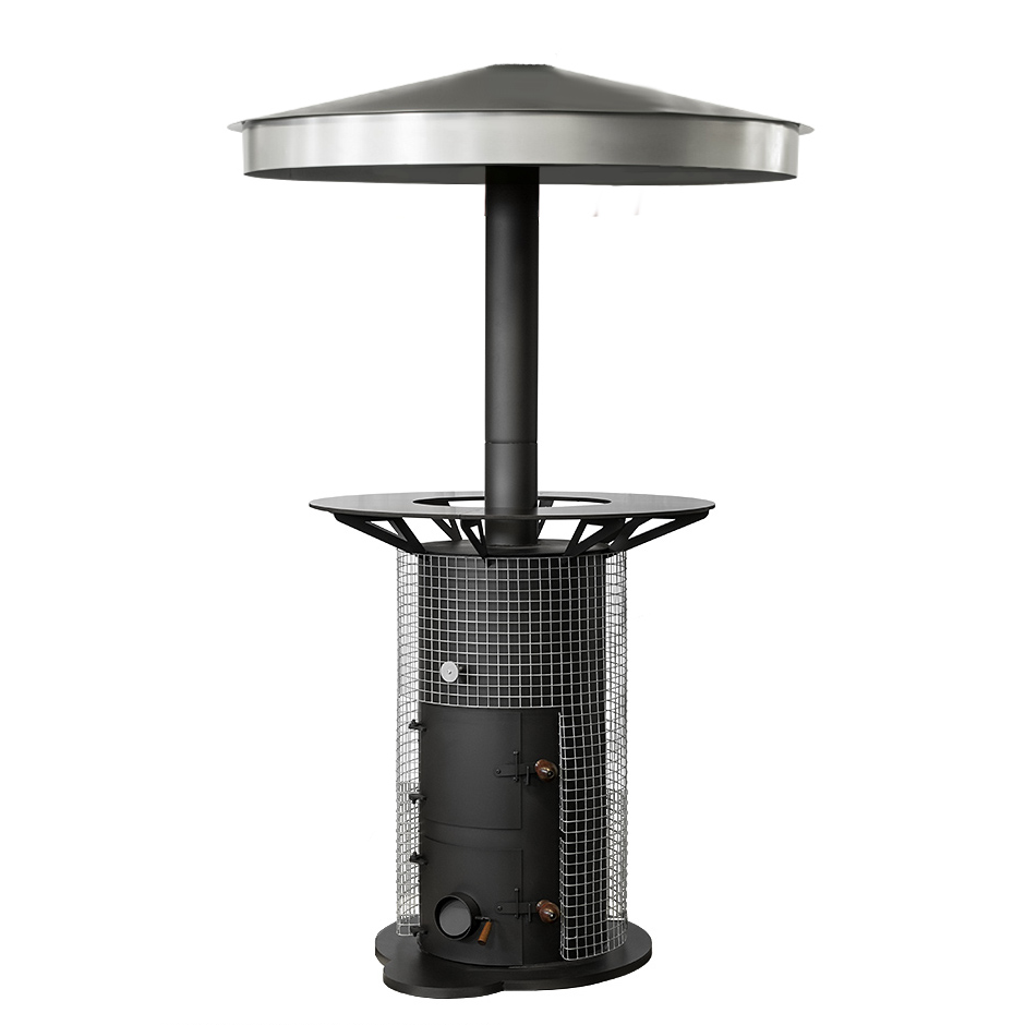 Euroteplo Terrassenstrahler | Terrassenofen für Holz | Heizpilz