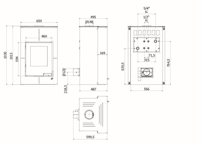 HS Flamingo | Kaminofen | Auquflam Verio | Saporo | 11 kW ➔ Klimaworld.com