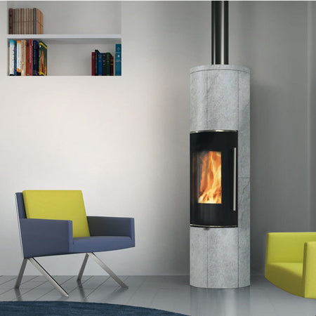 Edilkamin Tally 8 Up S Ambientebild Naturstein