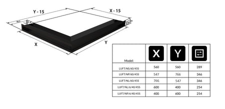 Technische Zeichnung - LUFT/NL/60/45S