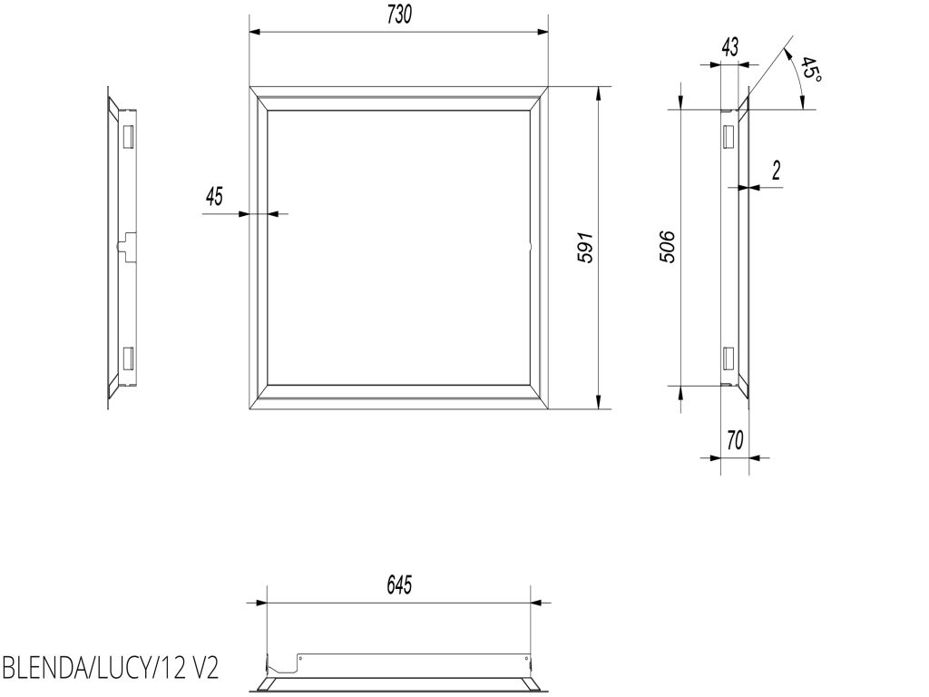 Technische Zeichnung - BLENDA/LUCY/12 V2