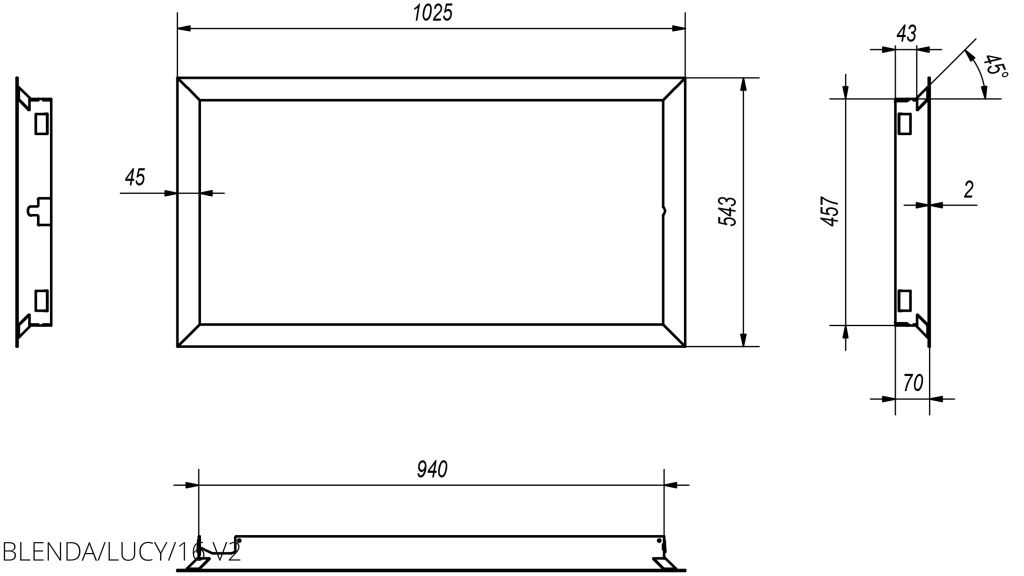 Technische Zeichnung - BLENDA/LUCY/16 V2